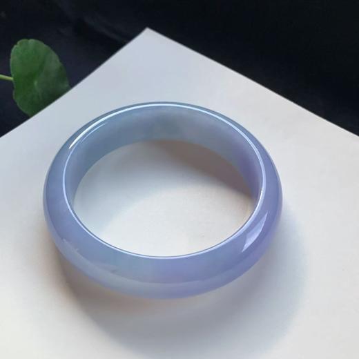 高货紫罗兰色翡翠手镯 传家宝温润圆满中式翡翠手镯49625031824H（一口价） 商品图2