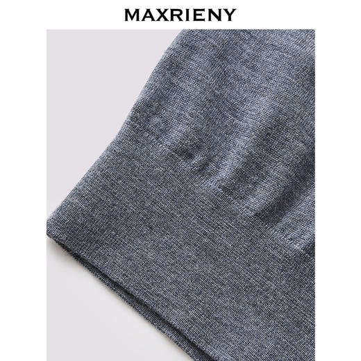MAXRIENY格雷系气质穿搭羊毛针织衫25秋款收腰显瘦钉钻上衣女(货号:MF86SW511) 商品图3