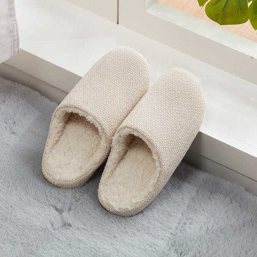  秋冬室内时尚情侣男女通用拖鞋雪尼尔软底拖鞋 SB2501 商品图5