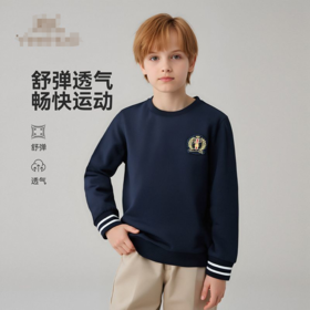 【英氏】【110-175】男童春秋款英伦学院风卫衣