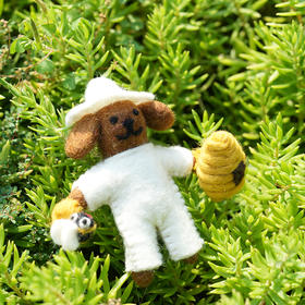 北京仓｜Felt So Good-Bumble the Bee Keeper-养蜂小狗 邦布尔 羊毛毡 挂件［英国设计师］