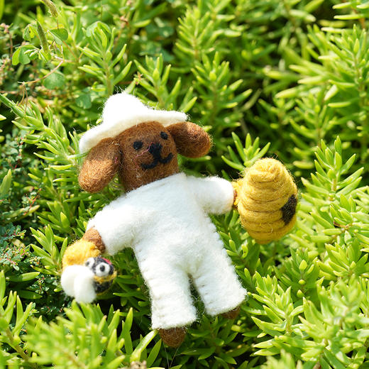 北京仓｜Felt So Good-Bumble the Bee Keeper-养蜂小狗 邦布尔 羊毛毡 挂件［英国设计师］ 商品图0