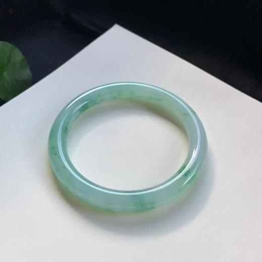 高货飘花翡翠手镯 传家宝温润圆满中式翡翠手镯49625031827H（一口价） 商品图2