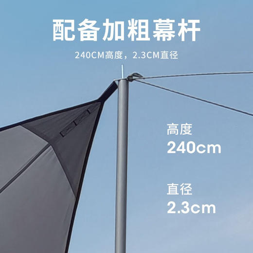 狼行者 户外超大天幕野营露营帐篷郊游烧烤便携式防雨遮阳凉棚沙滩篷装备 商品图3