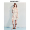 MAXRIENY优雅度假风碎花连衣裙25夏款抽褶收腰浪漫印花晕染(货号:MF86DR011) 商品缩略图1