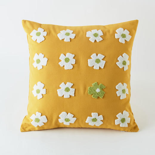  田园简约沙发无芯正方形刺绣抱枕套靠垫套 商品图3