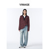 VIMAGE纬漫纪宽松撞色条纹上衣女美式复古polo领T恤2025秋季新款小上衣V2413104 商品缩略图0