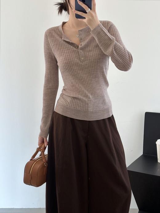 新品18针80支100%新澳洲绵羊毛无缝一体显瘦打底衫 商品图8