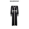 MAXRIENY【商场同款】赫本风连衣裙冬季新款名媛撞色针织裙子中长款(货号:MC88DR809) 商品缩略图3