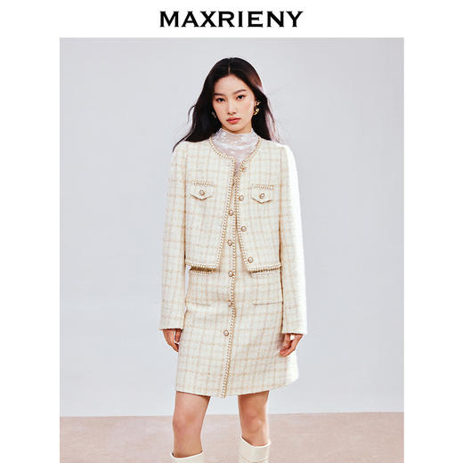 MAXRIENY千金小香风外套女短款西装25春季新款高级名媛气质感女装(货号:MS85JA788) 商品图3