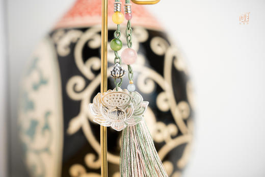 三生·花好月圆——白水晶静心莲多用挂饰 商品图3