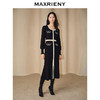 MAXRIENY【商场同款】赫本风连衣裙冬季新款名媛撞色针织裙子中长款(货号:MC88DR809) 商品缩略图0