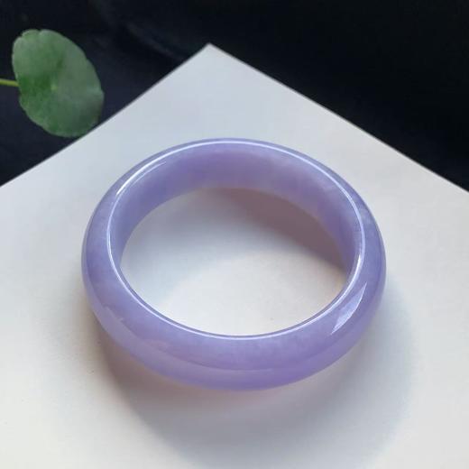 高货紫罗兰色翡翠手镯 传家宝温润圆满中式翡翠手镯49625031822H（一口价） 商品图2