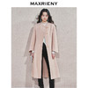 MAXRIENY精致肌理感绵羊毛大衣24冬新款收腰显瘦系带外套中长款(货号:MS85CT768) 商品缩略图2