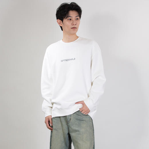 DRONKOO 2025 圆领胸前一排字母后幅四排字母微阔中厚卫衣 商品图3