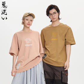 ONIARAI/鬼洗25秋季黑标新款鹰神图腾印花短T恤男女同款 A840023