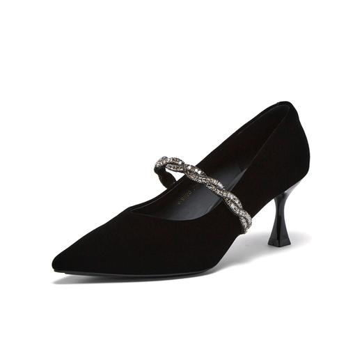 【云粉节】  BF楼百思图2026春季新款优雅玛丽珍鞋细跟高跟鞋女单鞋W9520AQ6吊牌价669.现价399 商品图0