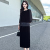 XYKL-5920+5836-2洋气法式金丝绒两件套连衣裙女新款2025年秋季气质优雅女装裙子 商品缩略图1