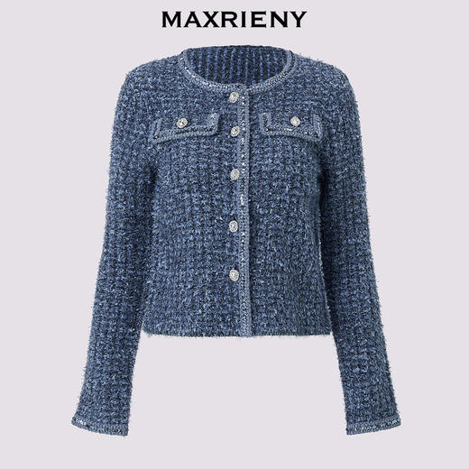 MAXRIENY千金名媛风短外套24冬新款精致法式小香风夹克修身显瘦(货号:MS85JA781) 商品图3