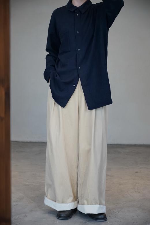 elsa esturgie 2色宽松版型羊毛薄衬衫 商品图5