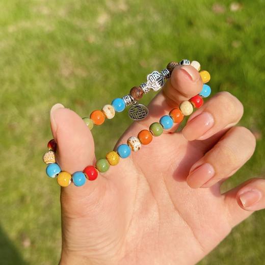 【敦煌陶瓷手串】敦煌福泽小众陶瓷手串饰品 手工编织礼物新中式民族风 古风串珠手链 商品图2