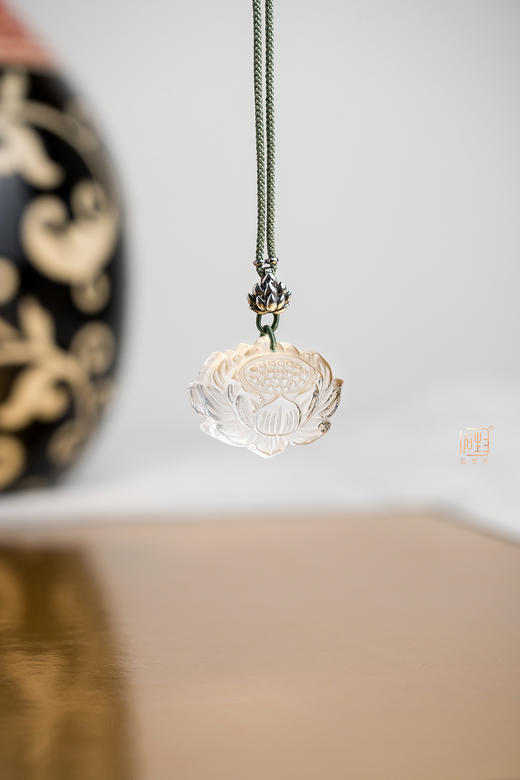 三生·花好月圆——白水晶静心莲多用挂饰 商品图2