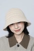 Say Something 双面用百搭奶油色编织渔夫帽 21261 商品缩略图0