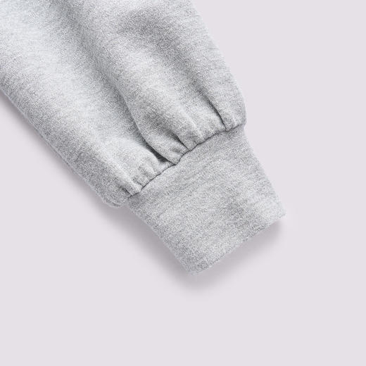 MAXRIENY2025秋冬新款灰色设计感堆褶钉珠修身显瘦卫衣短款上衣 商品图3