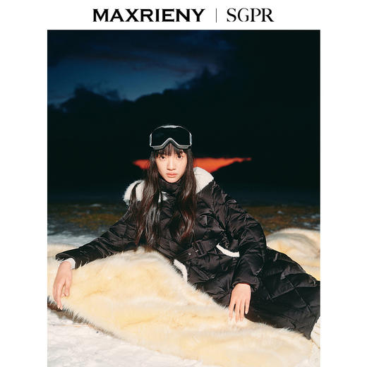 【商场同款】MAXRIENY精致贵雅毛领羽绒服中长款24冬新款保暖外套(货号:MS85DC514) 商品图1
