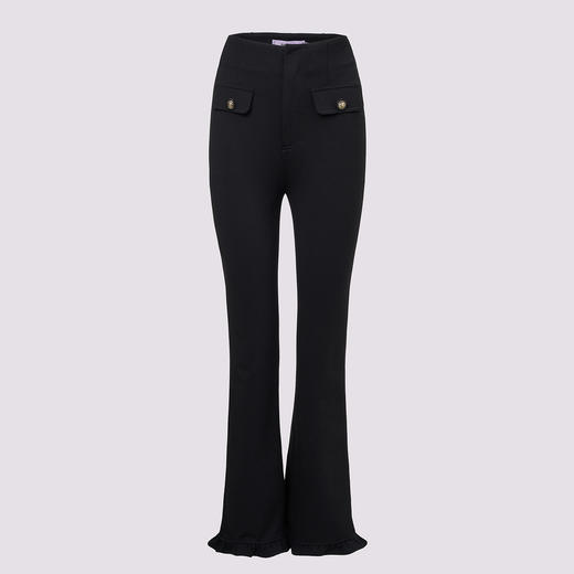 MAXRIENY精致休闲感高腰显瘦长裤阔腿裤2025秋冬百搭喇叭裤 商品图0