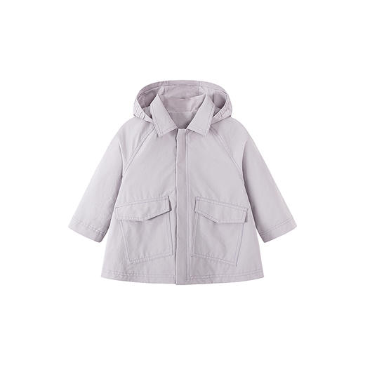 【小软皮】迷你巴拉女童儿童宽松A摆连帽棉感柔软三防外套秋 商品图4