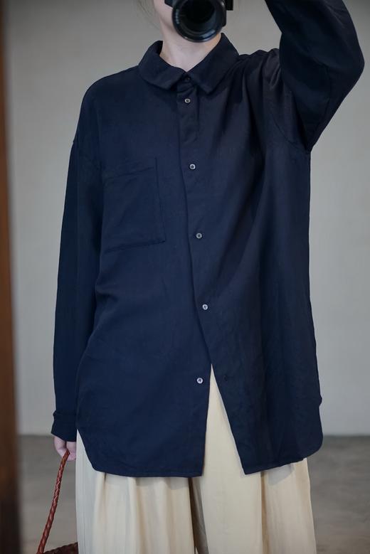 elsa esturgie 2色宽松版型羊毛薄衬衫 商品图3