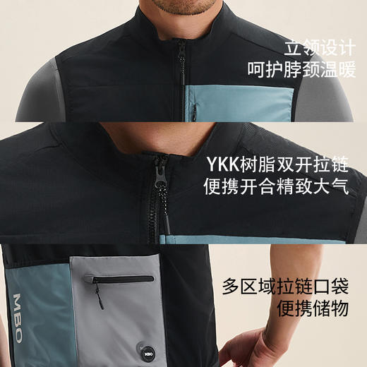 MBO男子骑行马甲CLV32A 25年四季款时尚多功能防风马甲 商品图2