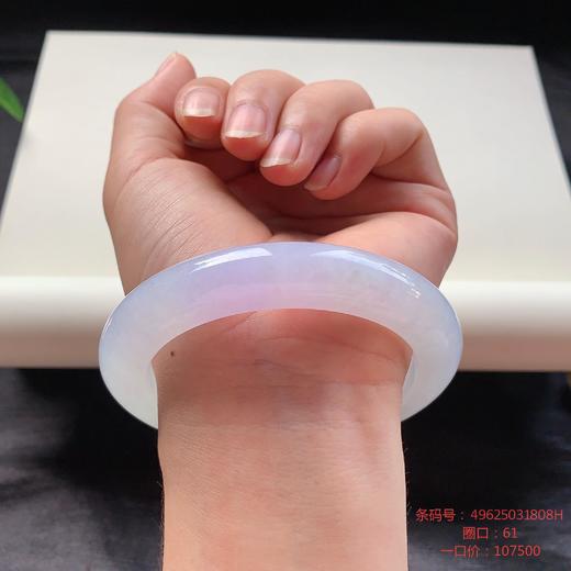 高货春带彩翡翠手镯 传家宝温润圆满中式翡翠手镯49625031808H（一口价） 商品图3