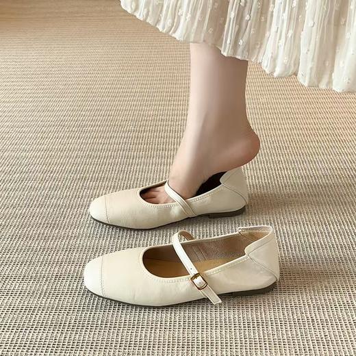 复古小羊皮（内衬含有羊皮）平底鞋--玛丽珍鞋 商品图5