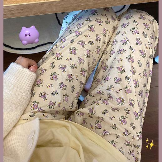 【柔软舒适】少女可爱睡裤女休闲直筒懒人裤春秋夏季薄款家居长裤可外穿遛弯裤。rb 商品图13