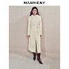 MAXRIENY高级极简米白色绵羊毛大衣中长款24冬新款廓形保暖外套女(货号:MS85CT755) 商品缩略图0