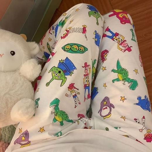 【柔软舒适】少女可爱睡裤女休闲直筒懒人裤春秋夏季薄款家居长裤可外穿遛弯裤。rb 商品图9