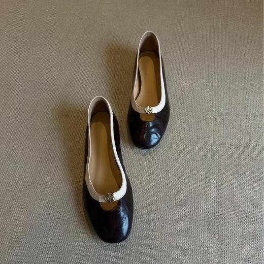 复古小羊皮（内衬含有羊皮）平底鞋--山茶花平底鞋 商品图3