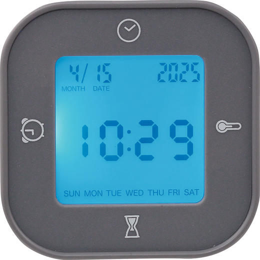 创意时尚钟旋转电子钟电子温度时间显示座钟闹钟004EM 商品图5