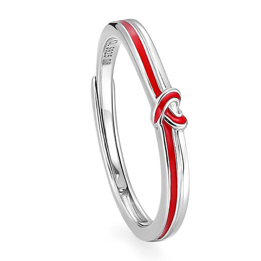 卡蒂罗KADER 夜光同心结情侣对戒  钟久久爱意交织同心结轻奢浪漫精致简约百搭开口可调节素圈一对 千千结甜蜜饰爱约会告白 商品图4