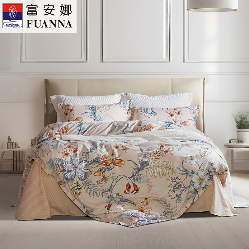 富安娜磨毛四件套-鹊舞江南