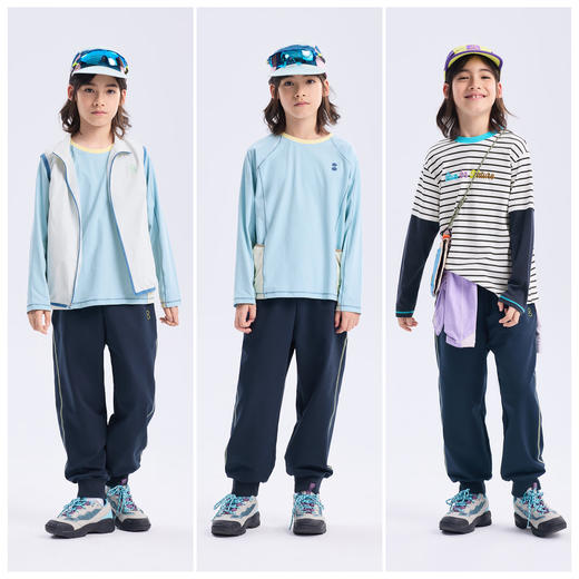 【代发】绿标三防卫裤溜溜棉好动裤儿童秋季长裤休闲运动裤子SUNNYWHITEGreen 商品图3