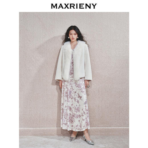 【贵雅日常-商场同款】MAXRIENY重工毛领优雅气质外套秋冬新款(货号:MC85JA611) 商品图1