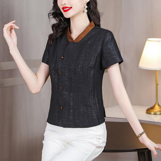 贵夫人上衣女2025夏新款修身国际大牌衬衫 商品图3