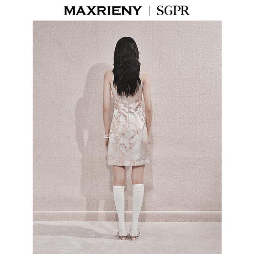 MAXRIENY贵雅新中式连衣裙2025秋冬新款提花挂脖裙子(货号:MS85DR509) 商品图2