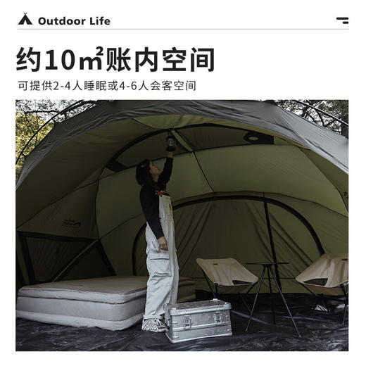 狼行者苍狼卫帐篷户外球形穹顶四季加厚防风防雨野营露营装备过夜 翠星 商品图3