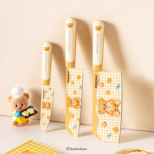 摩登主妇&黄油小熊 刀具厨房套装组合菜刀菜板二合一全套厨具 商品图3