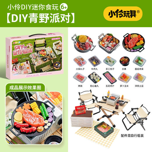 【开启户外探索之旅】小伶玩具青野派对 仿真儿童手工树脂材料户外露营甜心女孩玩具 DIY青野派对食玩模型拼装 商品图4