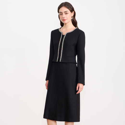 EITIE爱特爱假两件钻链设计时尚优雅冬季新款连衣裙D2507913 商品图2